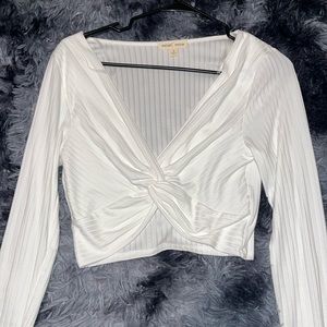 Ribbed long sleeved crop top